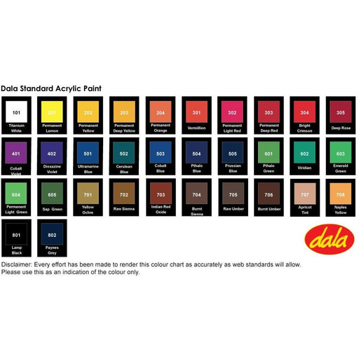 Dala Acrylic Colours 500ml-Acrylic Colour-Brush and Canvas