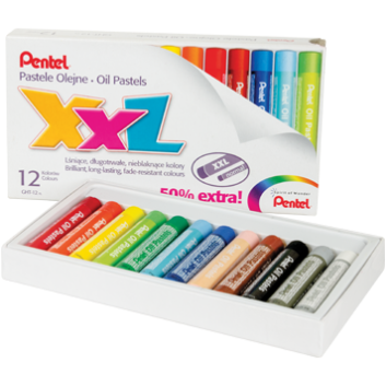 Pentel XXL Oil Pastels-Oil Pastels-Brush and Canvas