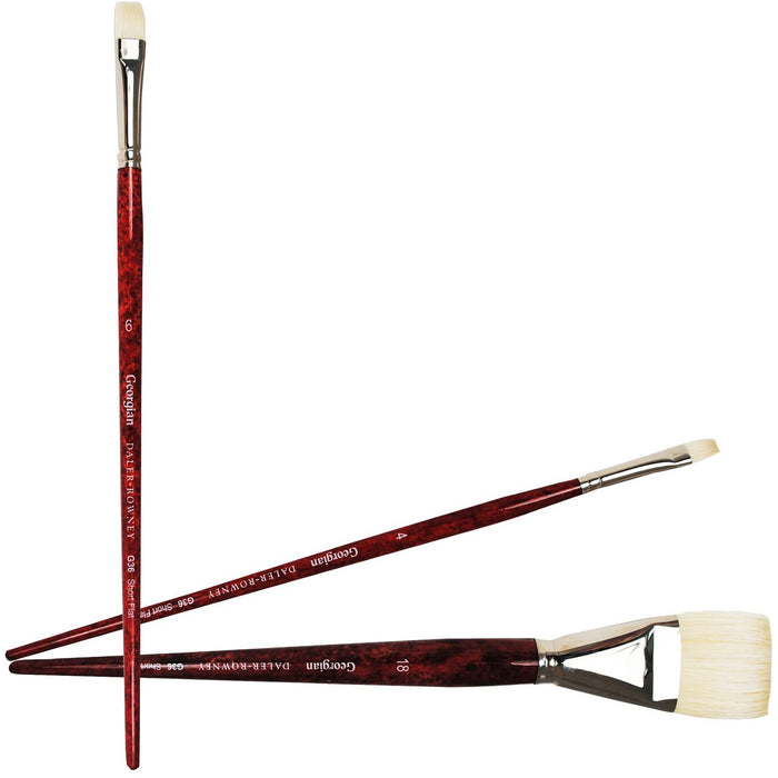 Georgian Bristle - Short Flat-Oil Brushes-Brush and Canvas