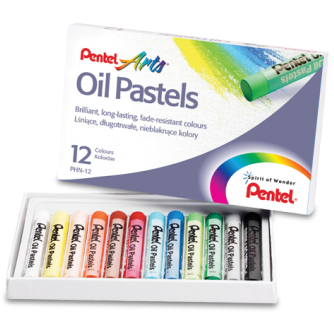 Pentel Oil Pastels-Oil Pastels-Brush and Canvas