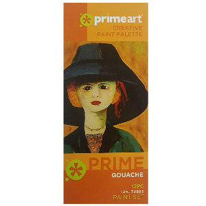 Prime Art Gouache Set of 12 colours-Gouache-Brush and Canvas