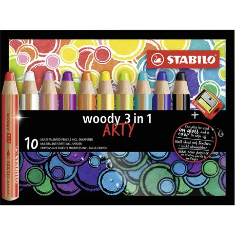 STABILO Arty Woody 3 in 1 Assorted Pencils Box Sets