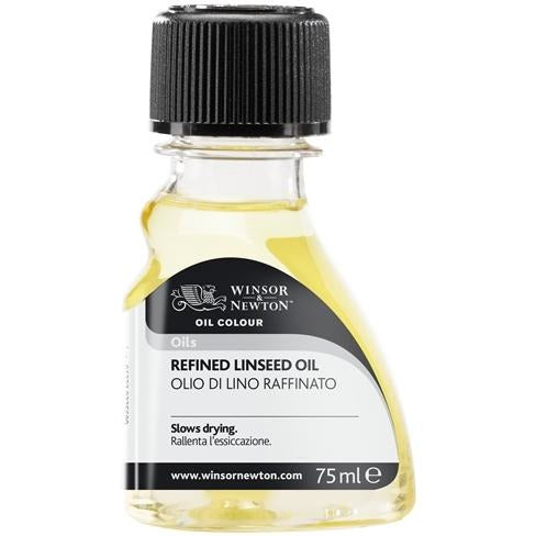 Winsor & Newton Refined Linseed Oil-Oil-Brush and Canvas