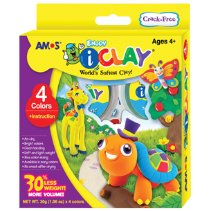 Amos I-Clay 4 Colours-Clay & Dough-Brush and Canvas