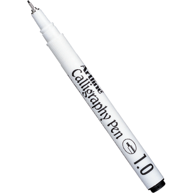 Artline Calligraphy Lettering Pen-Calligraphy-Brush and Canvas
