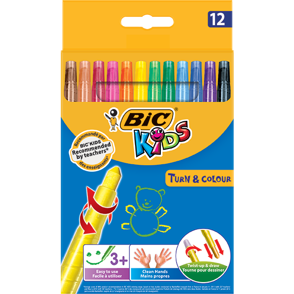 Bic Turn & Colour - 12 Pack-DRAWING & COLOURING-Brush and Canvas
