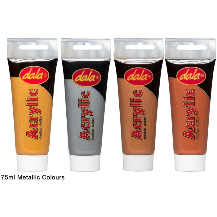 Dala Acrylic Colours 75ml-Acrylic Colour-Brush and Canvas