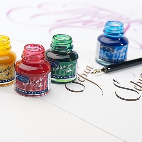 Winsor & Newton Calligraphy Ink for Dip Pen and Brush 30ml-Inks-Brush and Canvas