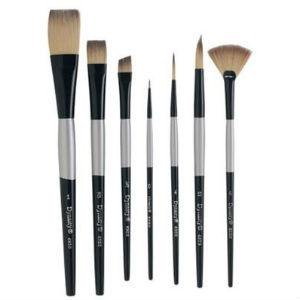 Dynasty 4900 Silver Series - Round Brushes-Mixed Media Brushes-Brush and Canvas
