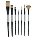 Dynasty 4900 Silver Series - Flat Brushes-Mixed Media Brushes-Brush and Canvas