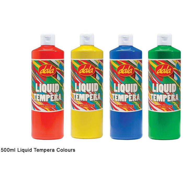 Dala Liquid Tempera 500ml-Tempera-Brush and Canvas