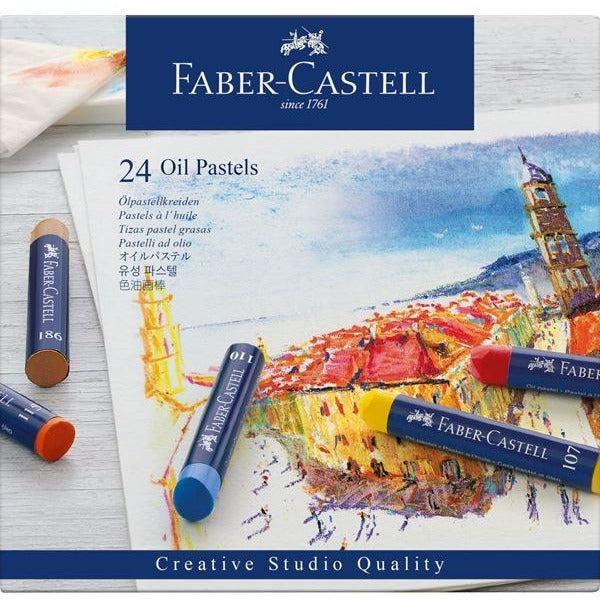 Faber-Castell Oil Pastels Assorted Colours-Oil Pastels-Brush and Canvas
