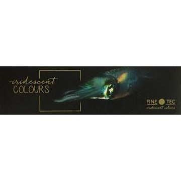 Finetec Iridescent Colours Tin - 6 Colours-Water Colour-Brush and Canvas