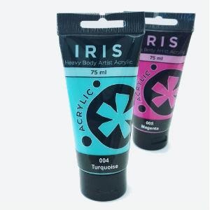 Iris Fine Acrylic Paints 75ml-Acrylic Colour-Brush and Canvas