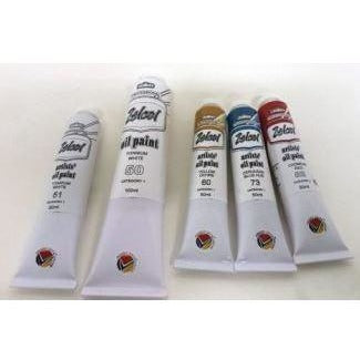 Zelcol Artists' Oil Paint 50ml-Oil Colour-Brush and Canvas
