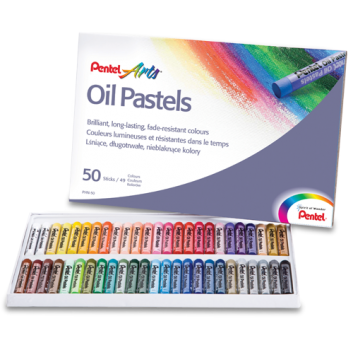 Pentel Oil Pastels-Oil Pastels-Brush and Canvas