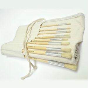 Prime Art Brush Set in a Roll - 18 Bristle Brushes-Brush Sets-Brush and Canvas
