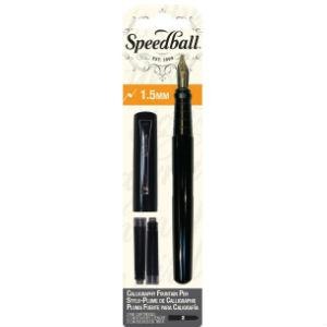 Speedball Fountain Pens-Calligraphy-Brush and Canvas