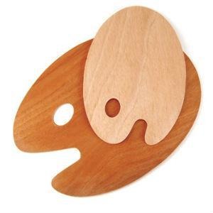 Wooden Kidney Shaped Palettes-Palettes-Brush and Canvas