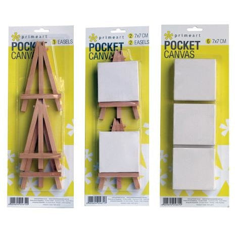Prime Art Pocket Canvas Sets-Regular Canvas Stretchers-Brush and Canvas