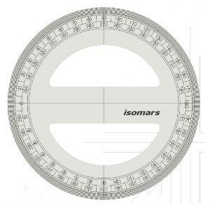 Isomars Circular Protractor-Technical Drawing-Brush and Canvas