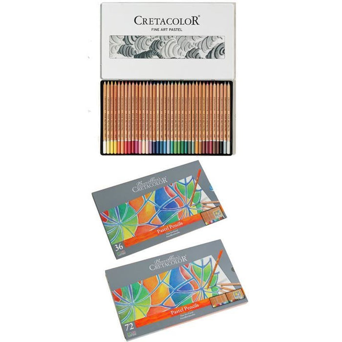 Cretacolor Fine Art Pastel Pencils Sets-Pastel Pencils-Brush and Canvas