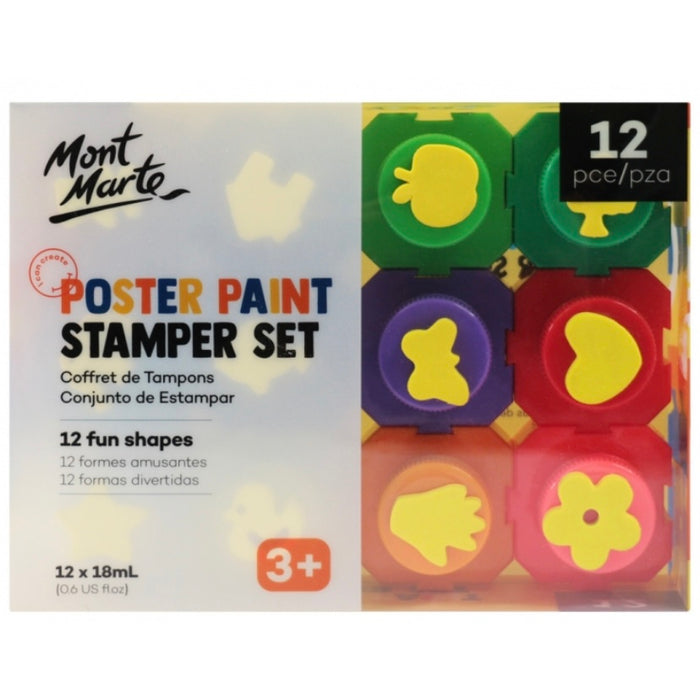 MONT MARTE Kids Poster Paint Stamper Set