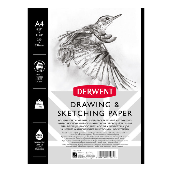 DERWENT Spiral Sketch & Drawing Pad 165gsm