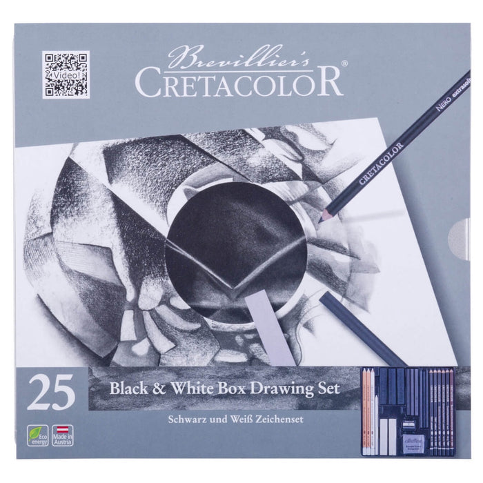 CRETACOLOR Black & White Drawing Box 25pc
