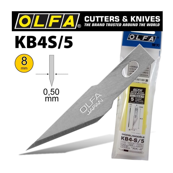 OLFA Precision Art Blade KB4S5 5/Pack 8mm