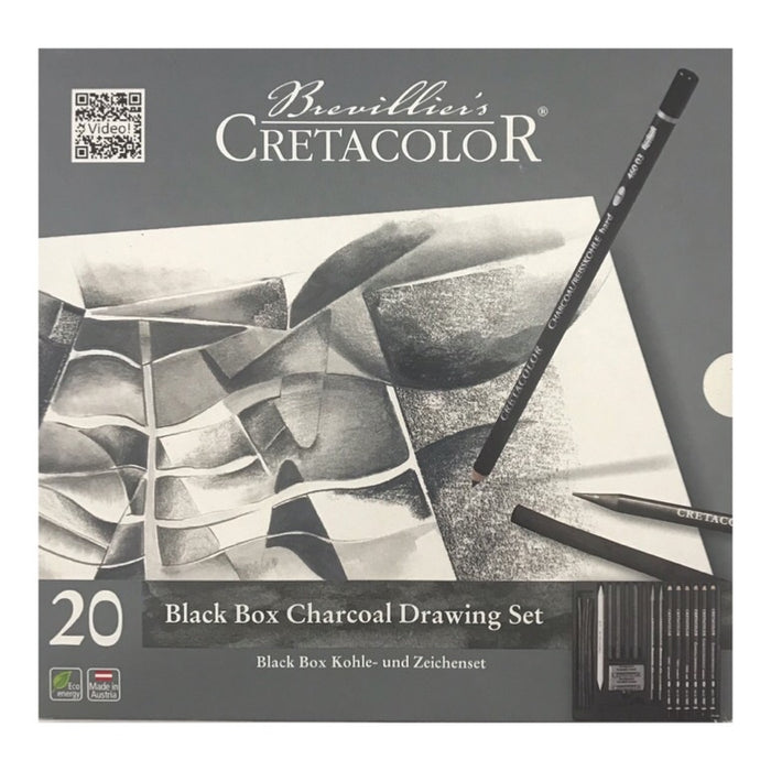 CRETACOLOR Black Box  Drawing Set 20 piece