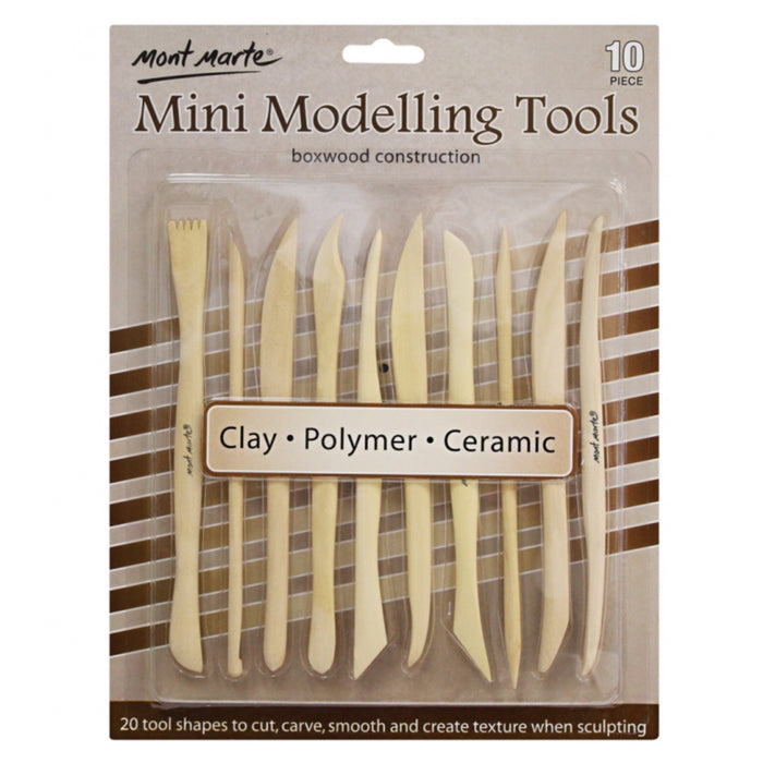 MONT MARTE Mini Modelling Tools Boxwood 10pce