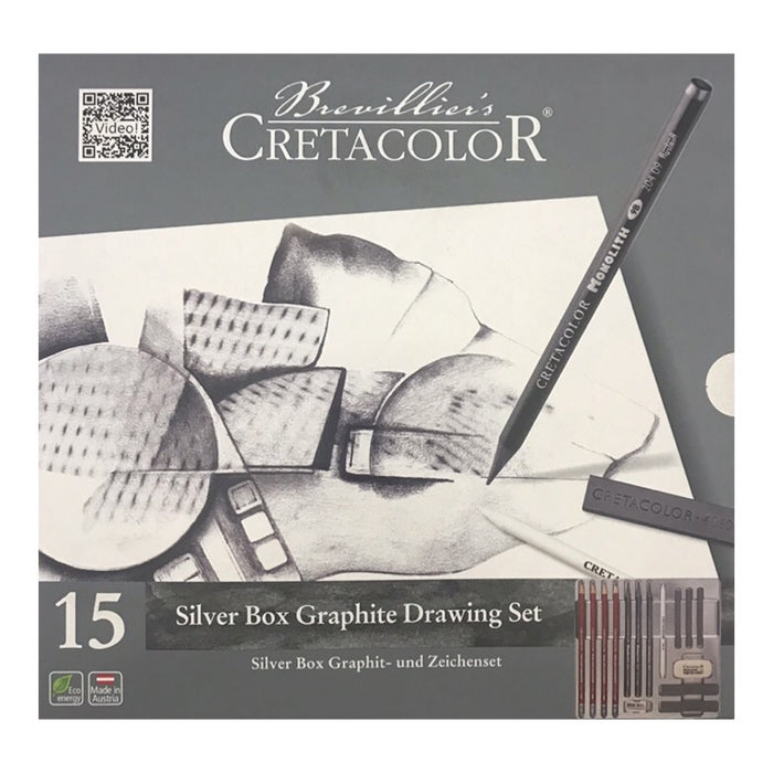 CRETACOLOR Silver Box Graphite Set 15 piece