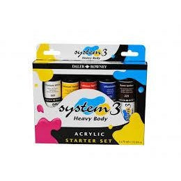 Daler Rowney System 3 Original Acrylic Starter Sets-Starter Kits & Sets-Brush and Canvas