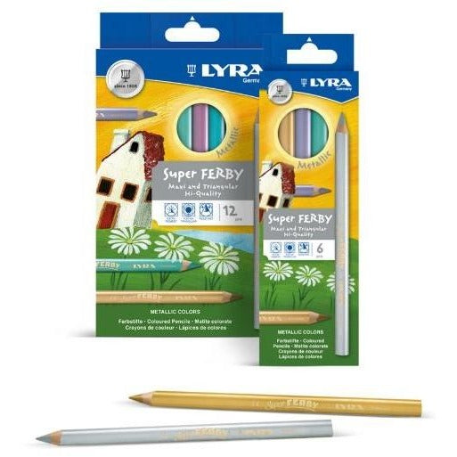 Lyra Super Ferby Metallic Colour Pencils-Colour Pencils-Brush and Canvas
