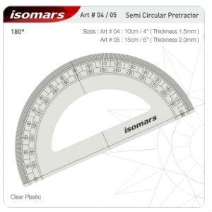 Isomars Semi Circle Protractor 16cm-Technical Drawing-Brush and Canvas
