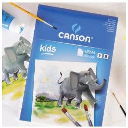 Canson Kids Painting Pad 200gsm-Drawing & Colouring-Brush and Canvas