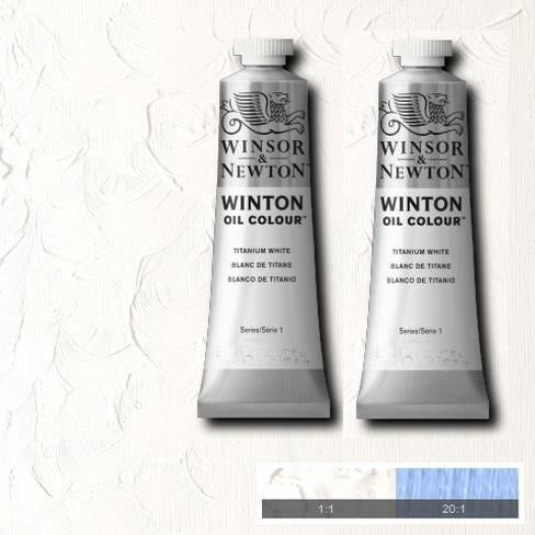 Winton Oil Colour 200ml Twinpack - Titanium White-Oil Colour-Brush and Canvas