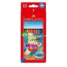 Faber-Castell Watercolour Pencils with brush & sharpener-DRAWING & COLOURING-Brush and Canvas